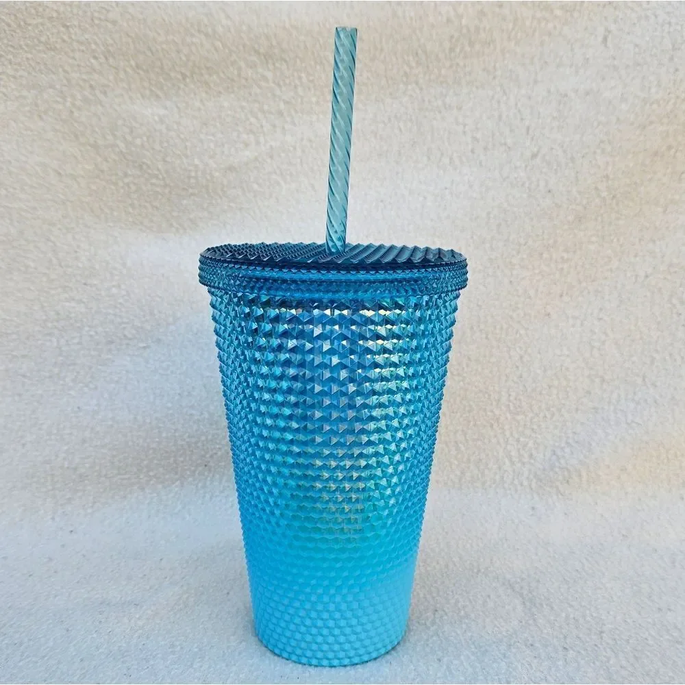 Starbucks Glacier Blue Ombre Gradient Studded Tumbler 16oz